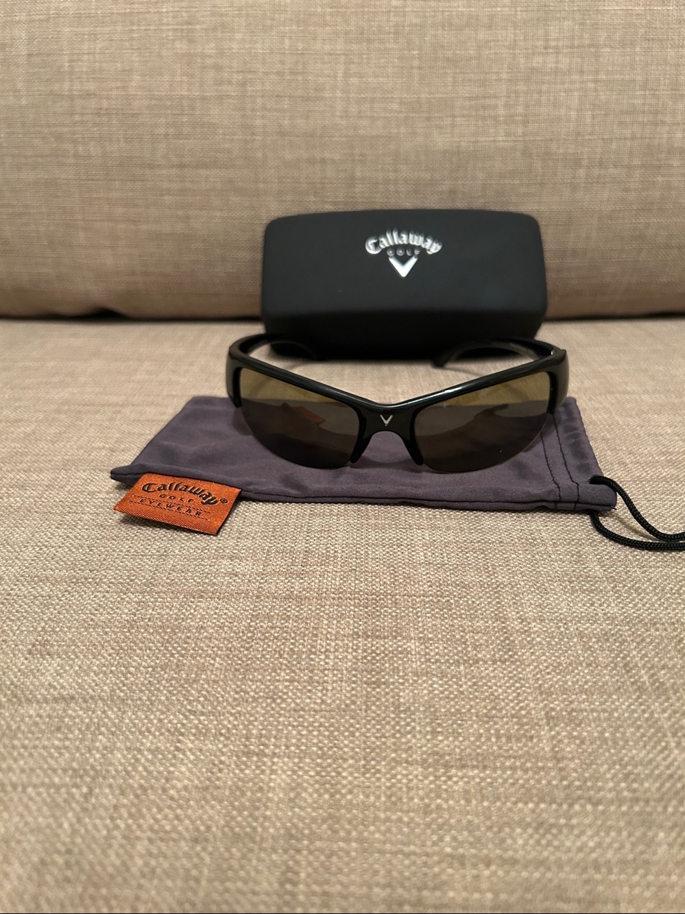 Callaway Golf  Black Sunglasses Eyewear Case w/Logo &Dustbag